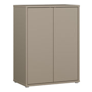 Alice Springs Tall 2 Door Cupboard with Push-to-Open Doors in Taupe – image 1
