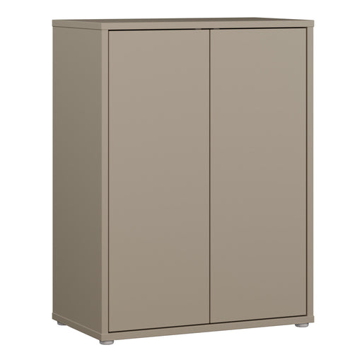 Alice Springs Tall 2 Door Cupboard with Push-to-Open Doors in Taupe – image 1