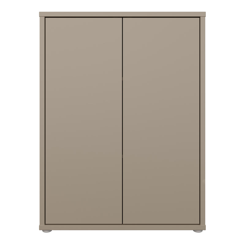 Alice Springs Tall 2 Door Cupboard with Push-to-Open Doors in Taupe – image 2