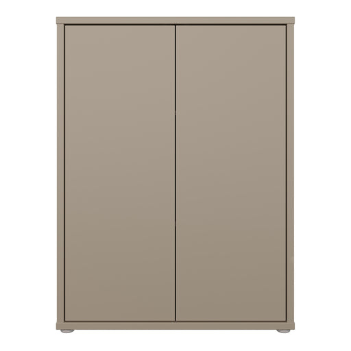 Alice Springs Tall 2 Door Cupboard with Push-to-Open Doors in Taupe – image 2