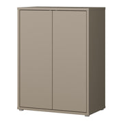 Alice Springs Tall 2 Door Cupboard with Push-to-Open Doors in Taupe – image 3
