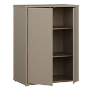 Alice Springs Tall 2 Door Cupboard with Push-to-Open Doors in Taupe – image 4