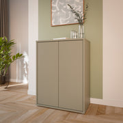 Alice Springs Tall 2 Door Cupboard with Push-to-Open Doors in Taupe – image 6