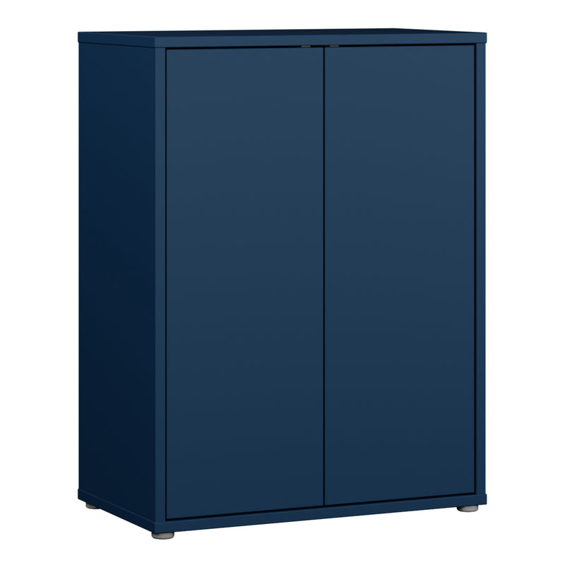Alice Springs Tall 2 Door Cupboard with Push-to-Open Doors in Night Blue – image 1