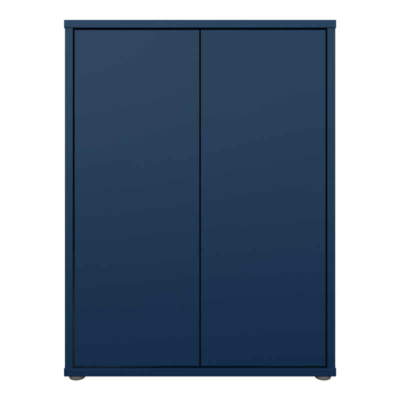 Alice Springs Tall 2 Door Cupboard with Push-to-Open Doors in Night Blue – image 2