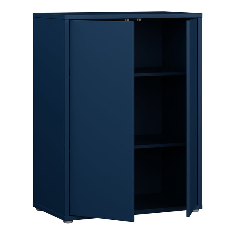 Alice Springs Tall 2 Door Cupboard with Push-to-Open Doors in Night Blue – image 4