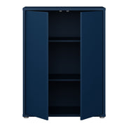 Alice Springs Tall 2 Door Cupboard with Push-to-Open Doors in Night Blue – image 5