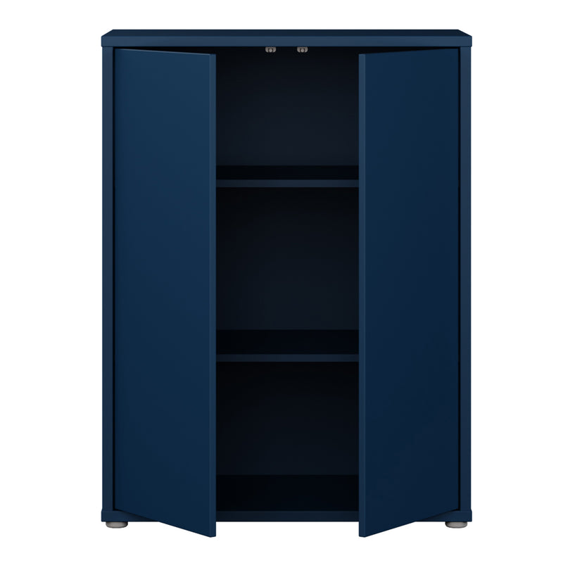 Alice Springs Tall 2 Door Cupboard with Push-to-Open Doors in Night Blue – image 5
