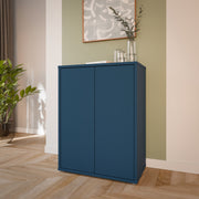 Alice Springs Tall 2 Door Cupboard with Push-to-Open Doors in Night Blue – image 6