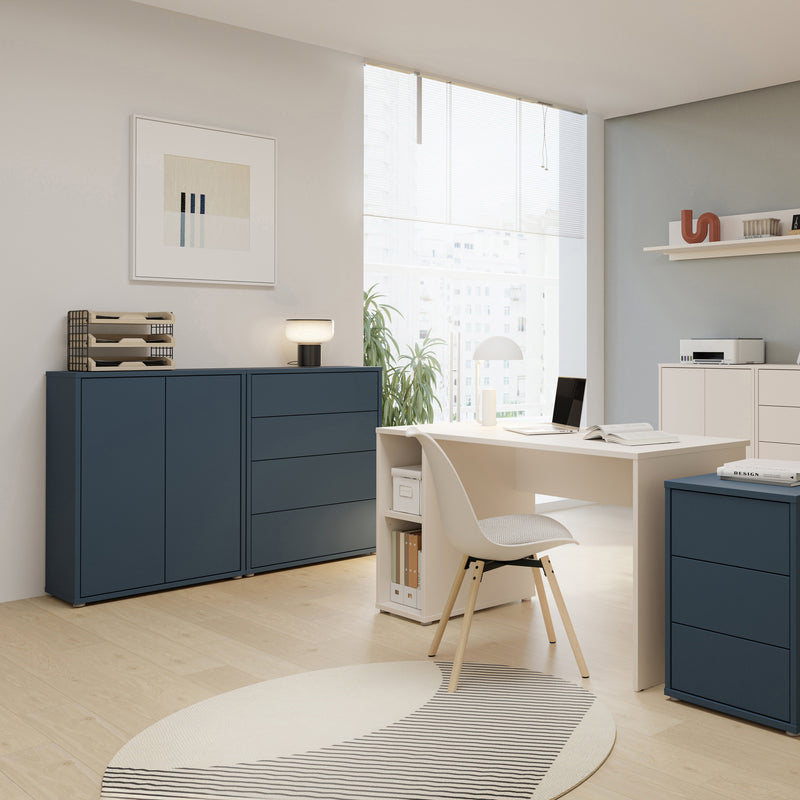 Alice Springs Tall 2 Door Cupboard with Push-to-Open Doors in Night Blue – image 7