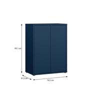 Alice Springs Tall 2 Door Cupboard with Push-to-Open Doors in Night Blue – image 9