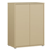 Alice Springs Tall 2 Door Cupboard with Push-to-Open Doors in Butter Yellow – image 1