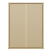 Alice Springs Tall 2 Door Cupboard with Push-to-Open Doors in Butter Yellow – image 2