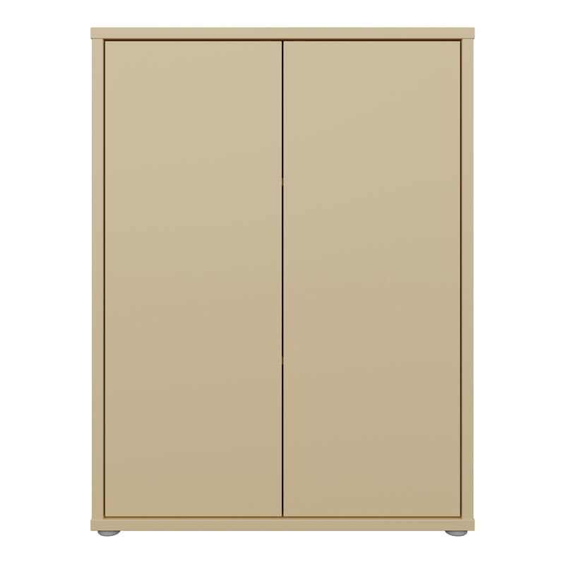 Alice Springs Tall 2 Door Cupboard with Push-to-Open Doors in Butter Yellow – image 2