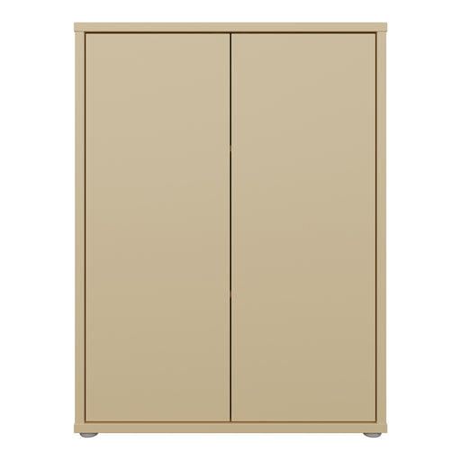 Alice Springs Tall 2 Door Cupboard with Push-to-Open Doors in Butter Yellow – image 2