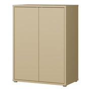 Alice Springs Tall 2 Door Cupboard with Push-to-Open Doors in Butter Yellow – image 3