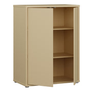 Alice Springs Tall 2 Door Cupboard with Push-to-Open Doors in Butter Yellow – image 4