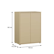 Alice Springs Tall 2 Door Cupboard with Push-to-Open Doors in Butter Yellow – image 8