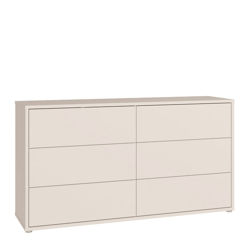 Alice Springs 6 Drawer Wide Chest with Push-to-Open Drawers in Sand – image 1