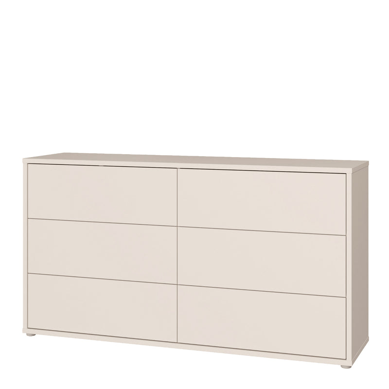 Alice Springs 6 Drawer Wide Chest with Push-to-Open Drawers in Sand – image 3