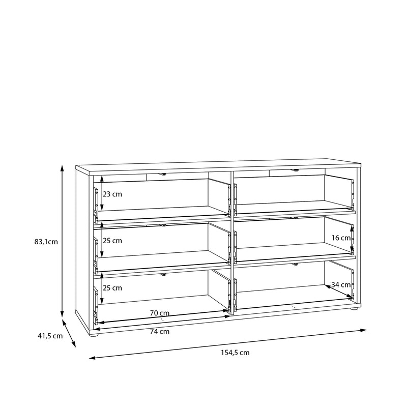Alice Springs 6 Drawer Wide Chest with Push-to-Open Drawers in Sand – image 8