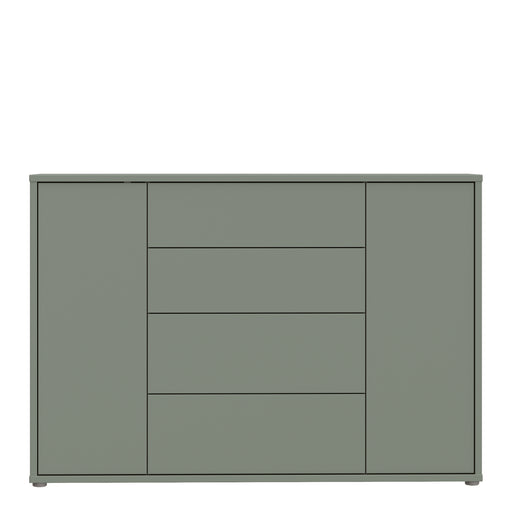 Alice Springs Wide Sideboard with 4 Drawers & 2 Doors with Push-to-Open in Sage Green – image 2