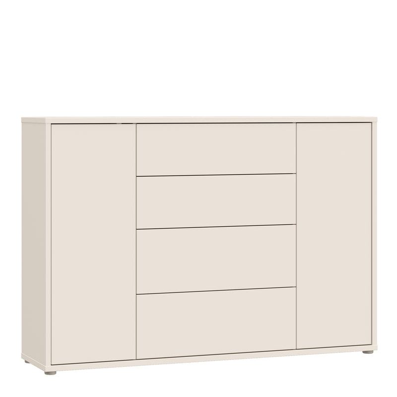 Alice Springs Wide Sideboard with 4 Drawers & 2 Doors with Push-to-Open in Sand – image 1