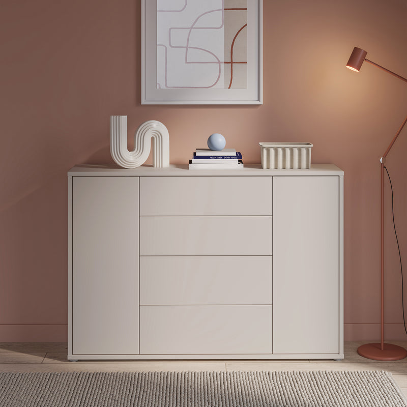 Alice Springs Wide Sideboard with 4 Drawers & 2 Doors with Push-to-Open in Sand – image 6