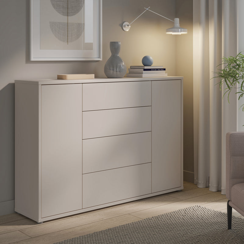 Alice Springs Wide Sideboard with 4 Drawers & 2 Doors with Push-to-Open in Sand – image 7