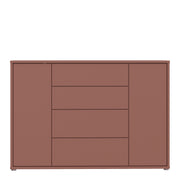 Alice Springs Wide Sideboard with 4 Drawers & 2 Doors with Push-to-Open in Terracotta – image 2