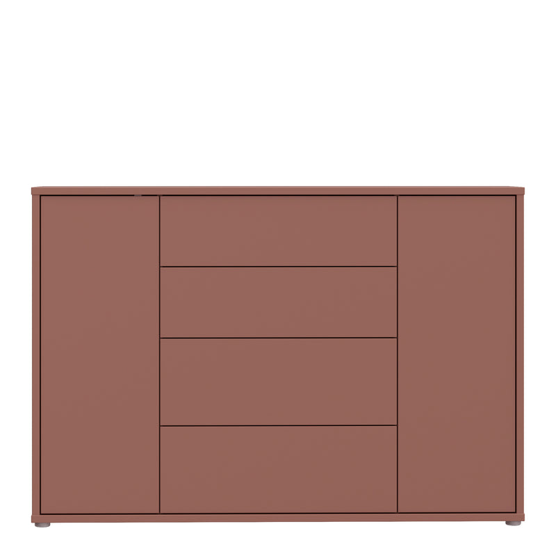 Alice Springs Wide Sideboard with 4 Drawers & 2 Doors with Push-to-Open in Terracotta – image 2