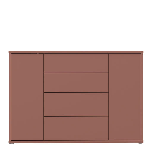 Alice Springs Wide Sideboard with 4 Drawers & 2 Doors with Push-to-Open in Terracotta – image 2