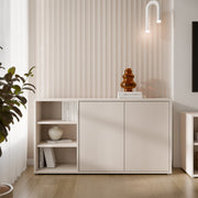 Alice Springs Sideboard with Open Shelving & Push-to-Open Doors in Sand – image 6