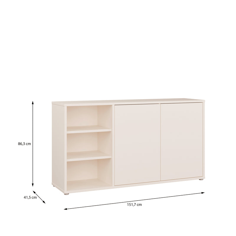 Alice Springs Sideboard with Open Shelving & Push-to-Open Doors in Sand – image 7