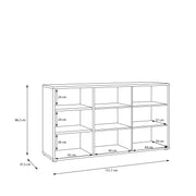 Alice Springs Sideboard with Open Shelving & Push-to-Open Doors in Sand – image 8