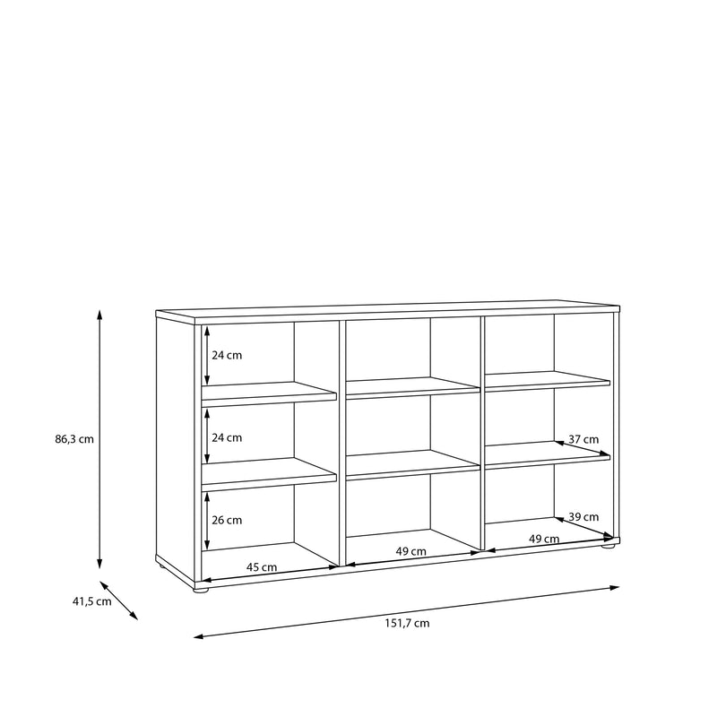 Alice Springs Sideboard with Open Shelving & Push-to-Open Doors in Sand – image 8