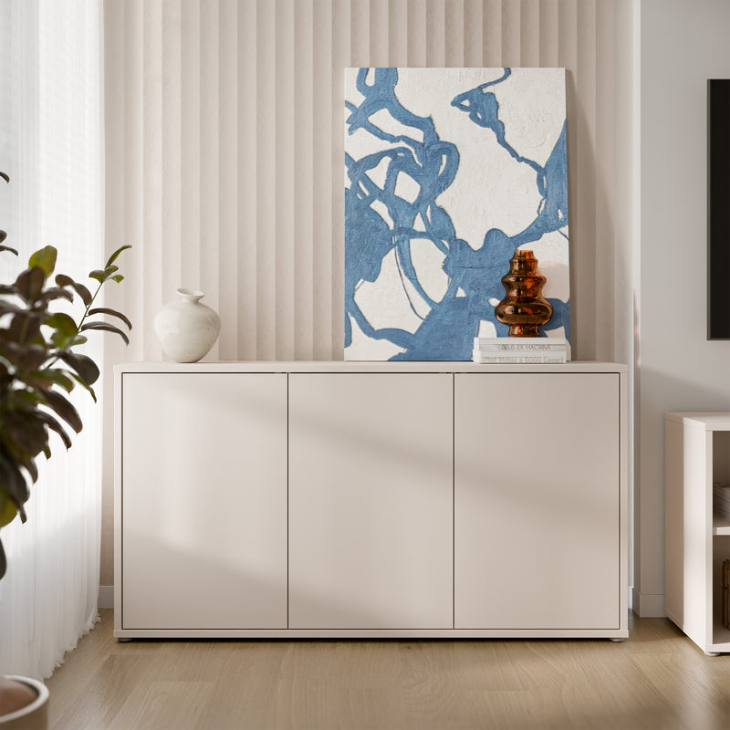 Alice Springs 3 Door Sideboard with Push-to-Open Doors and Drawer in Sand – image 6
