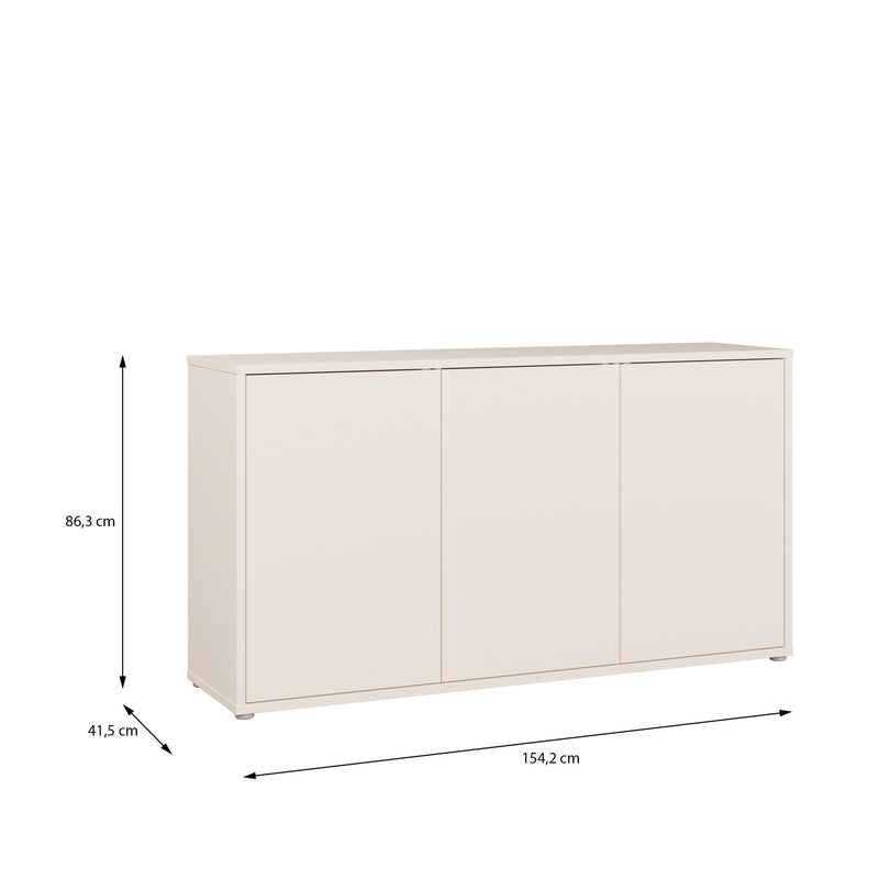 Alice Springs 3 Door Sideboard with Push-to-Open Doors and Drawer in Sand – image 7