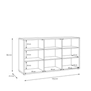Alice Springs 3 Door Sideboard with Push-to-Open Doors and Drawer in Sand – image 8