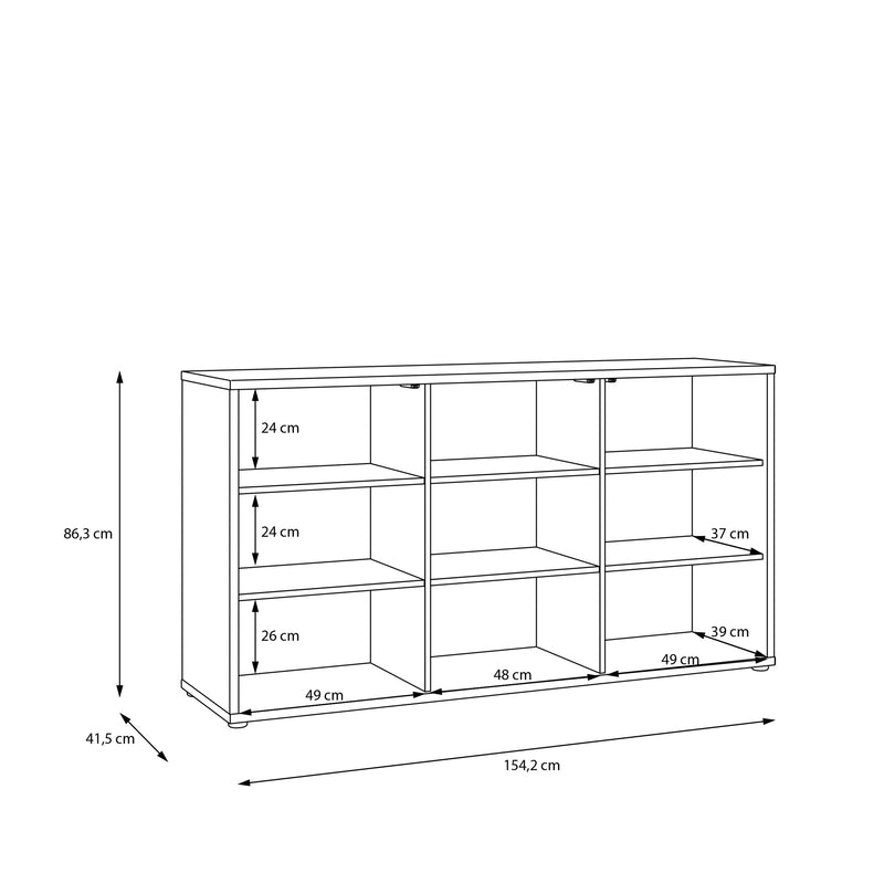 Alice Springs 3 Door Sideboard with Push-to-Open Doors and Drawer in Sand – image 8