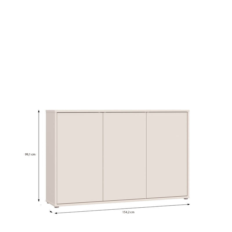 Alice Springs 3 Door Sideboard with Push-to-Open Doors in Sand – image 7