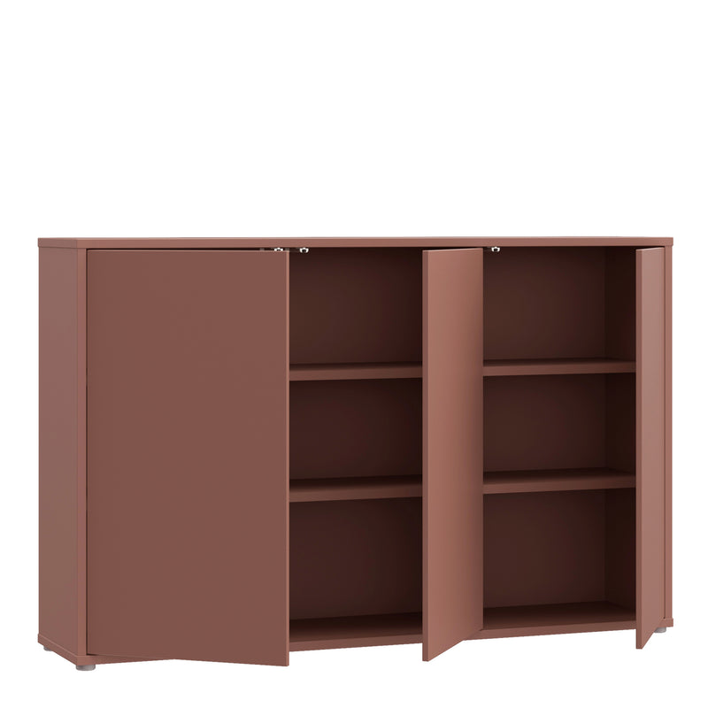 Alice Springs 3 Door Sideboard with Push-to-Open Doors in Terracotta – image 4
