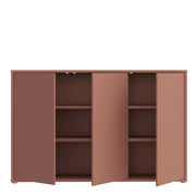 Alice Springs 3 Door Sideboard with Push-to-Open Doors in Terracotta – image 5