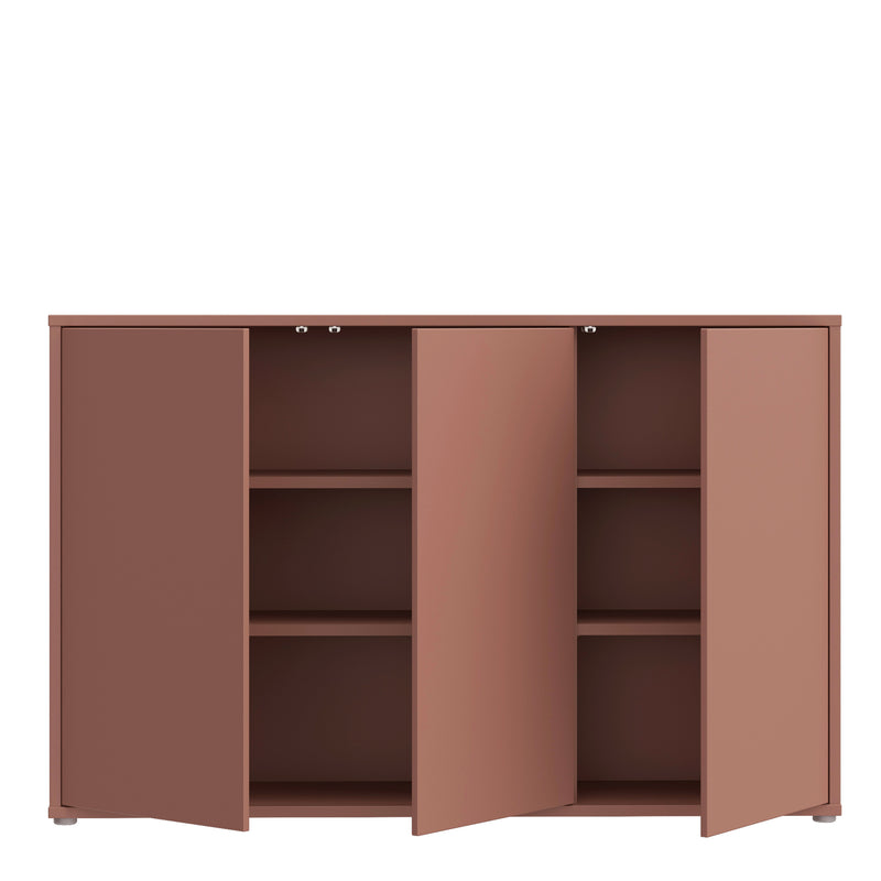 Alice Springs 3 Door Sideboard with Push-to-Open Doors in Terracotta – image 5
