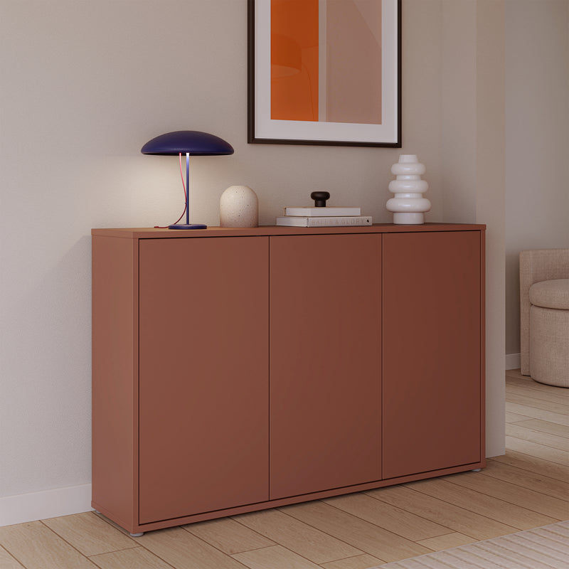 Alice Springs 3 Door Sideboard with Push-to-Open Doors in Terracotta – image 6