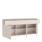 Alice Springs 3 Door 3 Drawer Sideboard with Push-to-Open Drawers in Sand – image 4