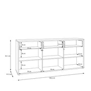 Alice Springs 3 Door 3 Drawer Sideboard with Push-to-Open Drawers in Sand – image 8