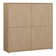Alice Springs 4 Door Large Storage Cabinet with Push-to-Open Doors in Elegancia Oak – image 1
