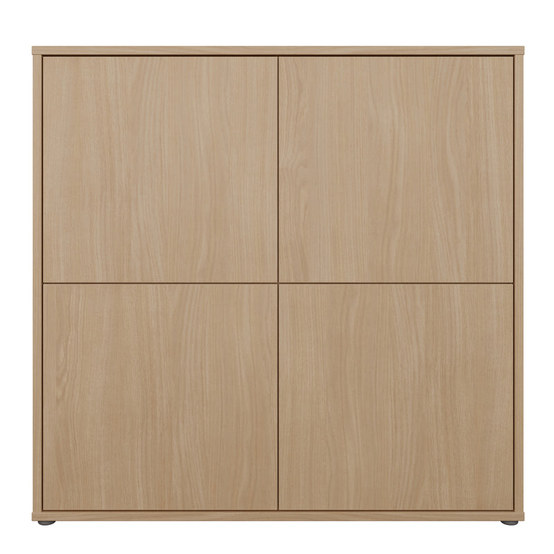 Alice Springs 4 Door Large Storage Cabinet with Push-to-Open Doors in Elegancia Oak – image 2
