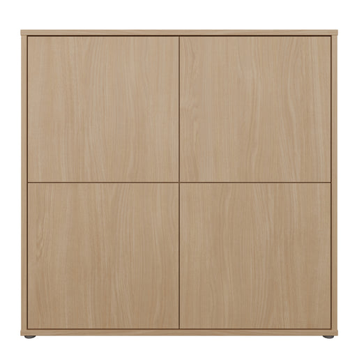 Alice Springs 4 Door Large Storage Cabinet with Push-to-Open Doors in Elegancia Oak – image 2